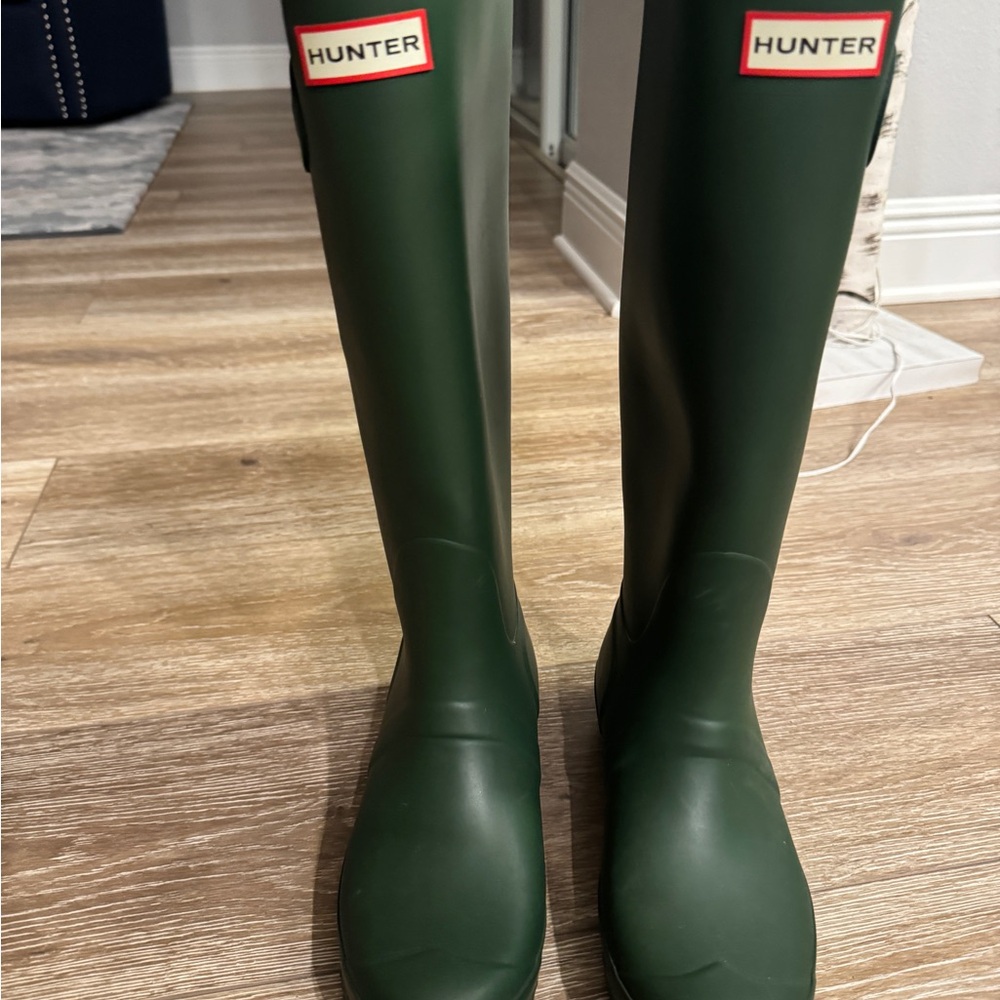 Hunter Green Rain Boots